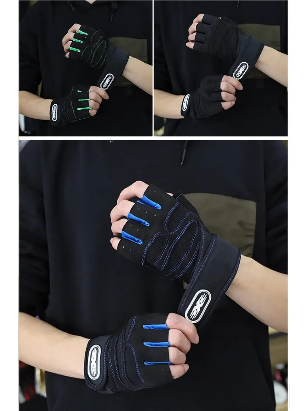 MyEdge Gym Gloves for Men Women Fitness Weight Lifting Wristband