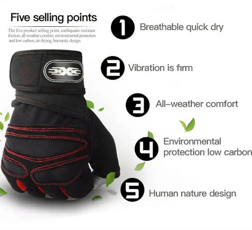 MyEdge Gym Gloves for Men Women Fitness Weight Lifting Wristband