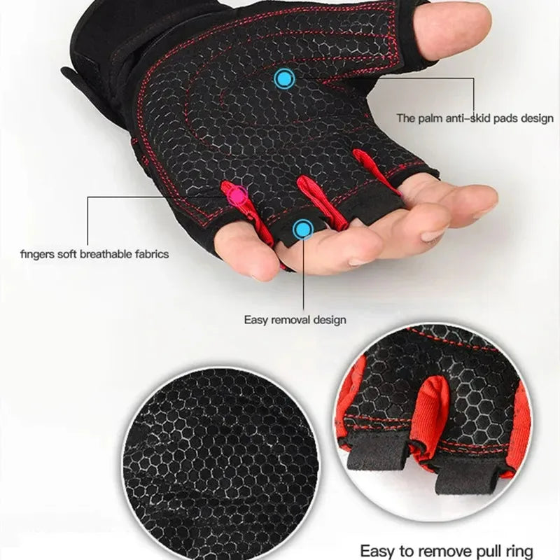 MyEdge Gym Gloves for Men Women Fitness Weight Lifting Wristband