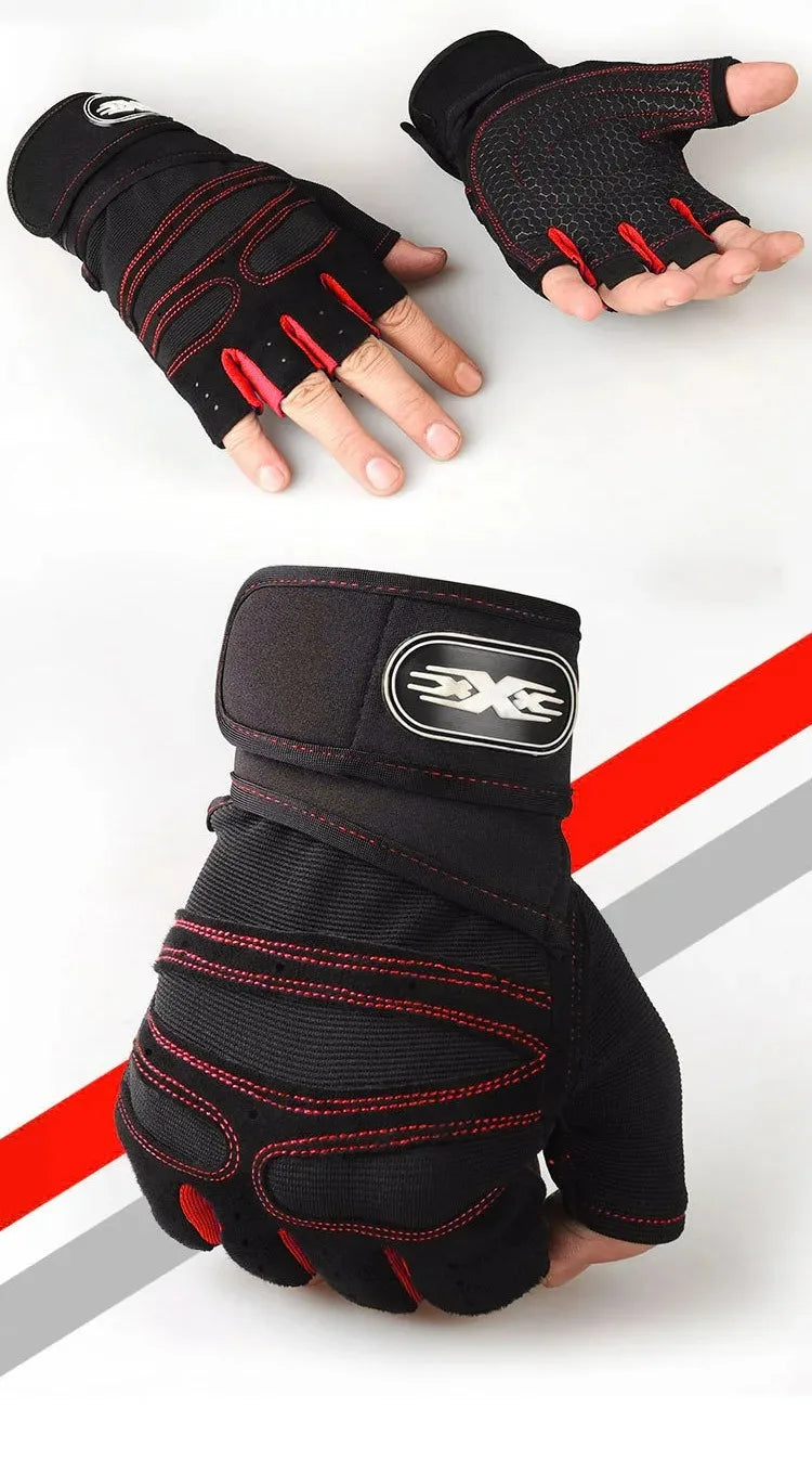 MyEdge Gym Gloves for Men Women Fitness Weight Lifting Wristband