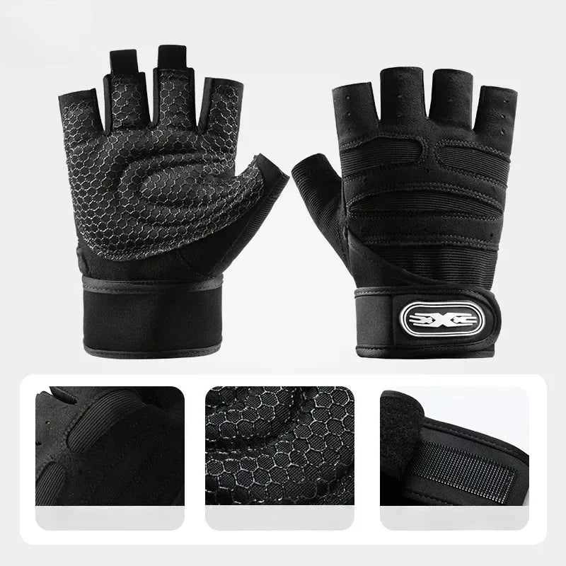 MyEdge Gym Gloves for Men Women Fitness Weight Lifting Wristband